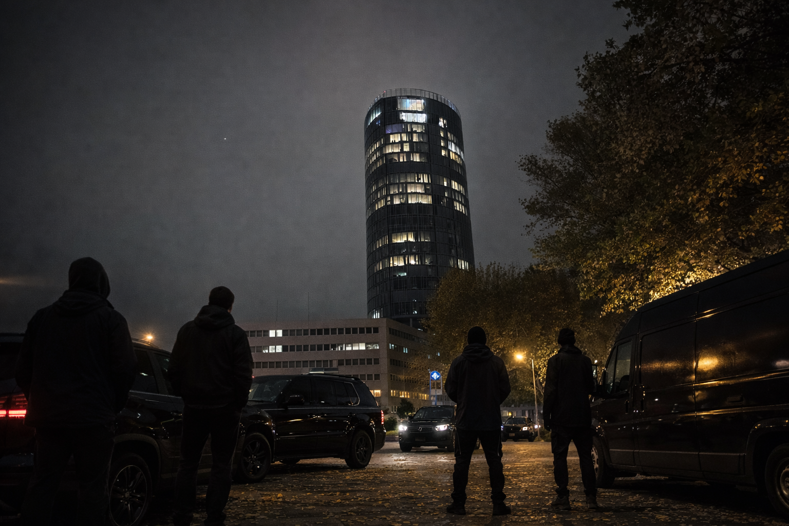 Das KölnTriangle bei Nacht — unter Beobachtung